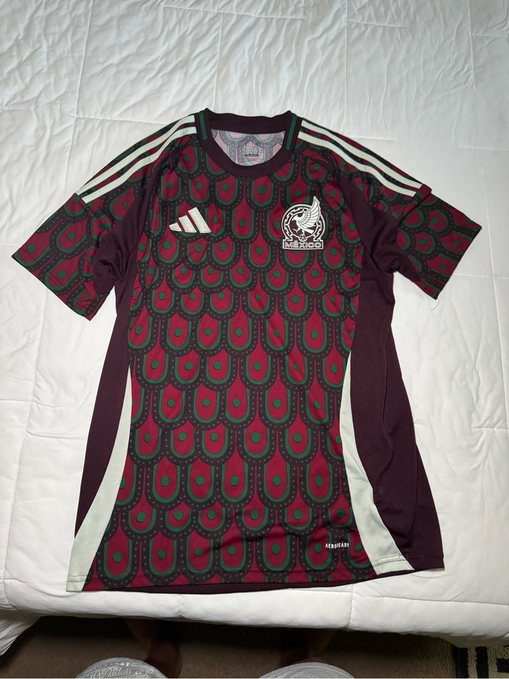 Adidas Men’s 2023 Mexico soccer Jersey - Burgundy/Green